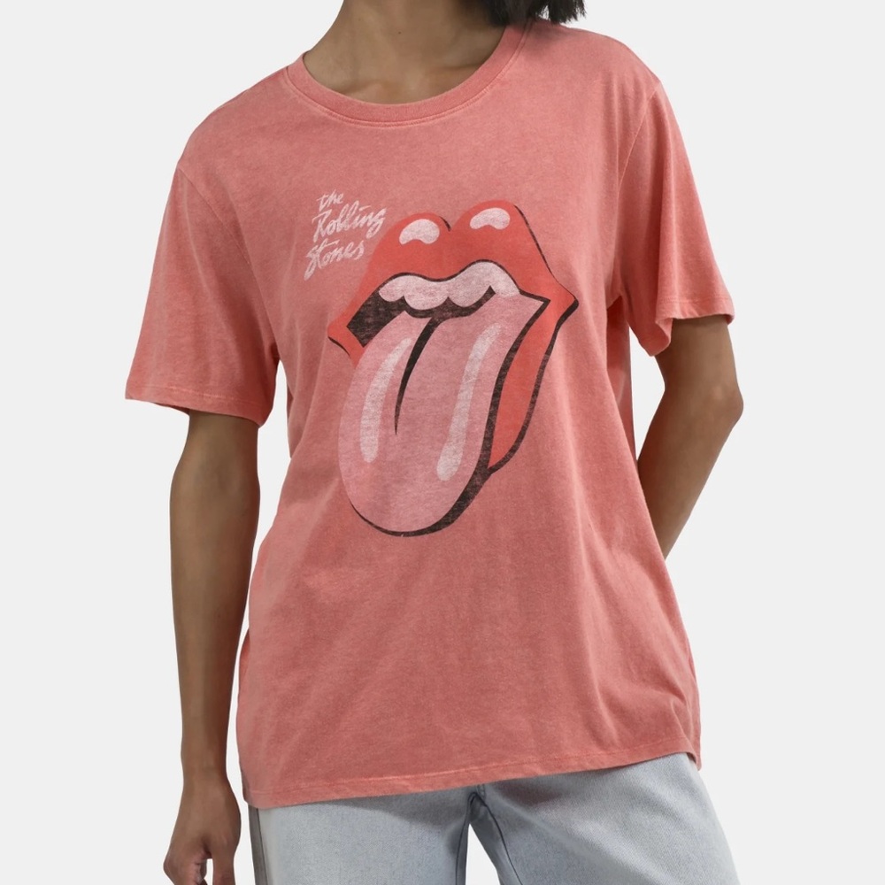 The Rolling Stones Women’s Oversized Lips and Tongue Graphic Band Tee NWT